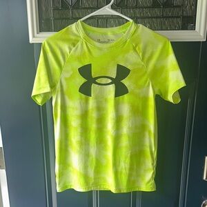 Under Armour Kids Lime and White T-Shirt
